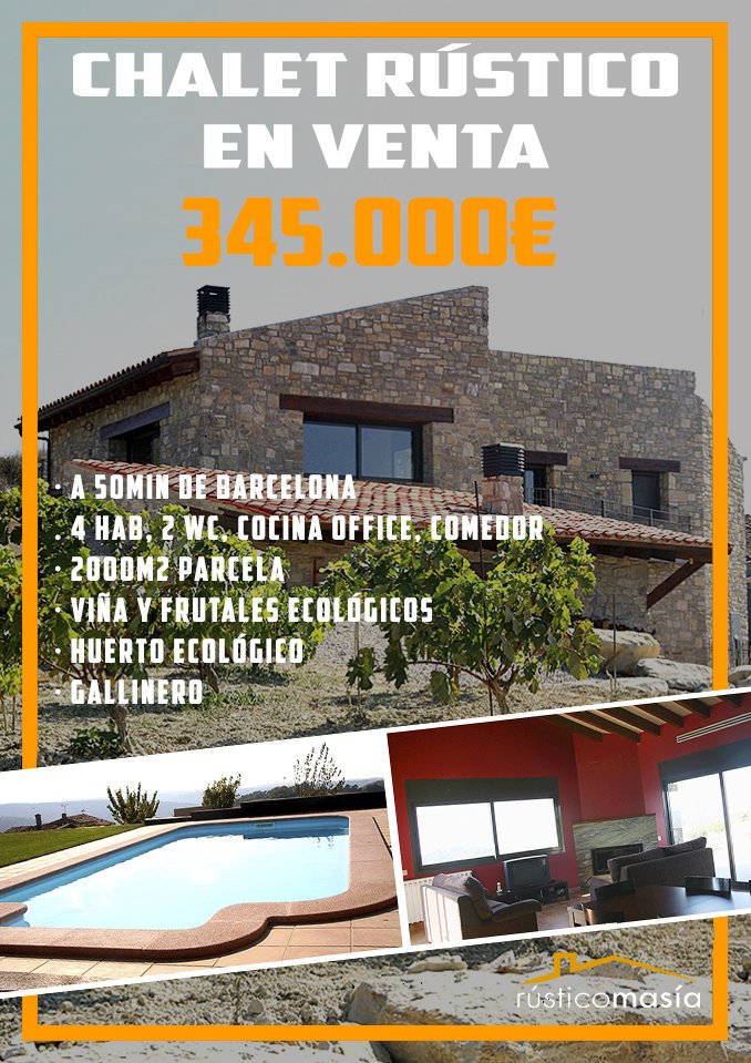 rusticomasia's tweet photo. Hola aldeanos de la naturaleza! Os presentamos una oferta de un chalet rústico que no puede dejar pasar! ¿Quién será el primer cliente de este magnífico chalet?😏
#rusticomasia #inmobiliaria #rural #rustico #ruralestate #naturaleza #barcelona #viña #frutales #huerto #gallinero https://t.co/FXy7LvC3UL
