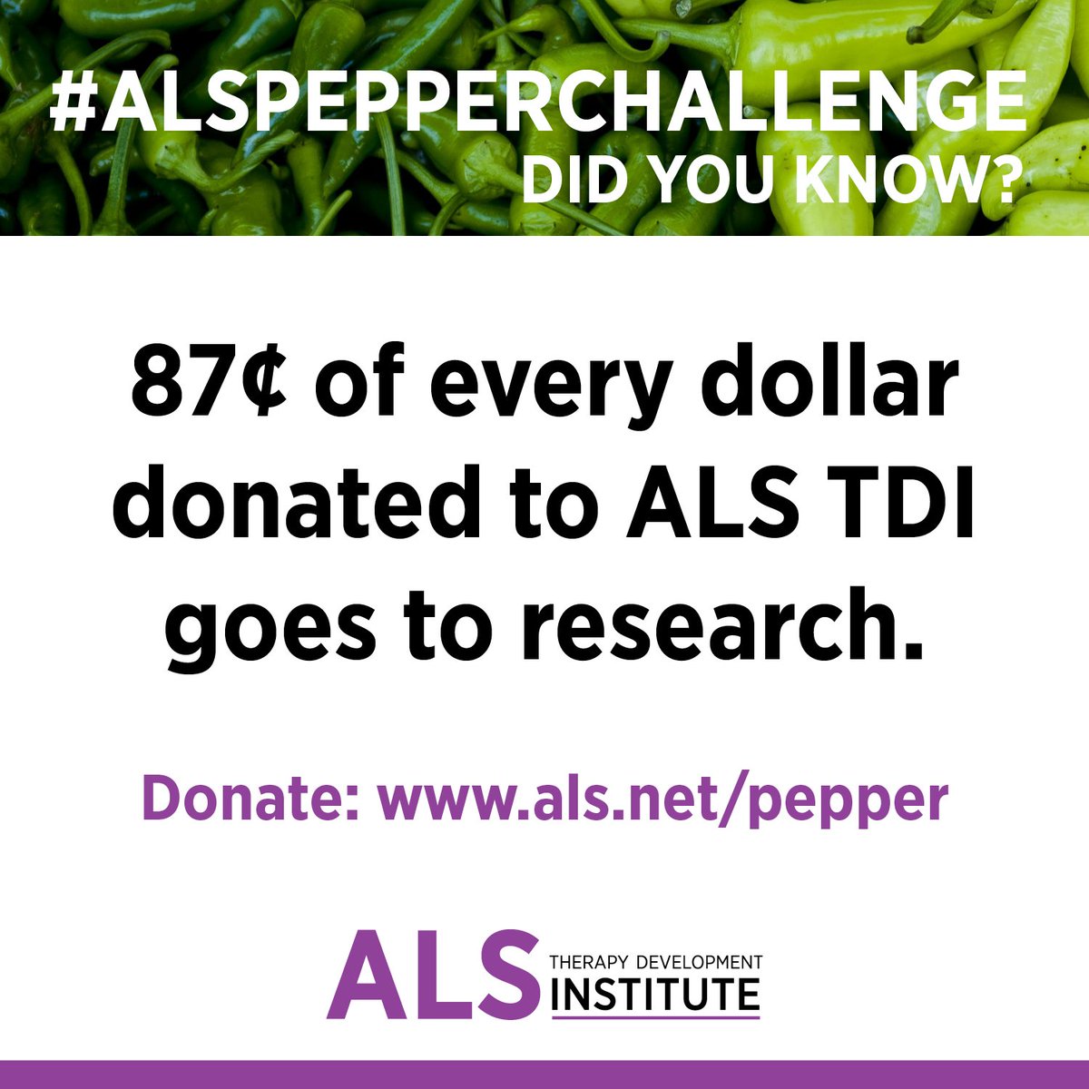 ALSTDI's tweet image. #ALSPepperChallenge Did You Know? #ALS #MND als.net/pepper
