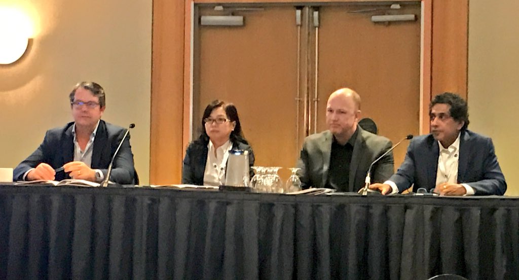 HeartandLung's tweet photo. Day 2! Drs. Keith Walley, Krish Ramanathan and David Granville start the day by sharing their research in inflammation and immunity in heart and lung disease #2018FEST https://t.co/EQfP1ZzD5K