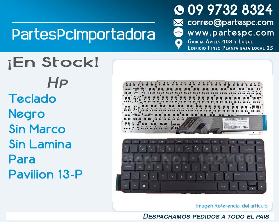 partespc's tweet image. Damos soluciones, no problemas! 
#Teclado #HP Negro sin Marco, Sin Lamina
Para Pavilion 13-P  ☎ bit.ly/PartesPC #PartesPC