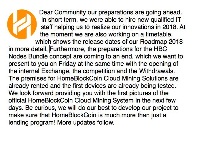 HomeBlockCoin tweet media