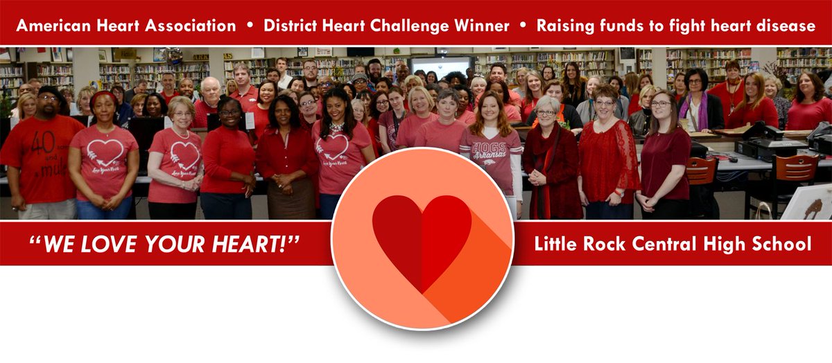 MichaelPoore1's tweet photo. Central High has heart!!! Love LRSD’s support of the American Heart Association #LRSDGoRed https://t.co/qS0YColLsg