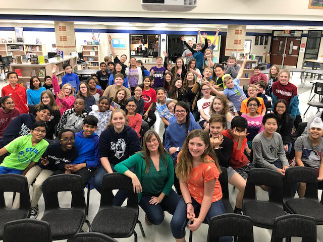 McKamy_Library's tweet photo. We had a phenomenal author visit yesterday with Jennifer Chambliss @jabertie !
She was an incredible speaker and we are so glad you were able to come visit us in Texas! #mckamyREADS #wearemckamy https://t.co/q1Jy7w1ooO