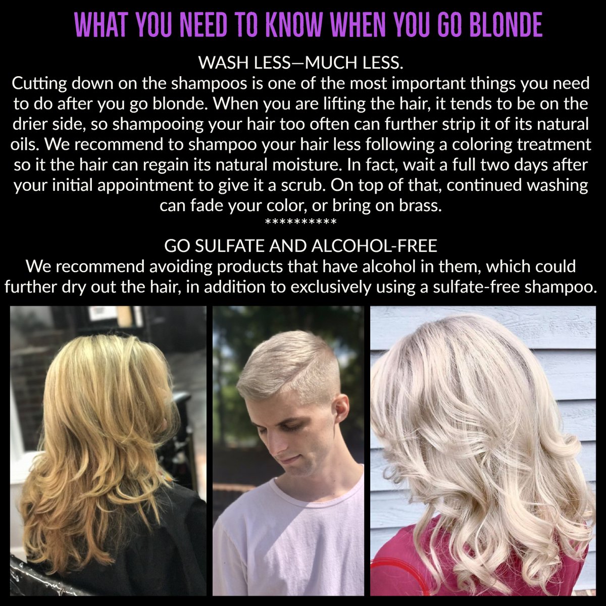 TBA_LegacySalon's tweet photo. What You Need To Know When You Go Blonde (part 2)
#blondeshavemorefun #blonde #blondehairdontcare #blondehair #platinumblonde #hairfashion #hairstyles #haircolour #haircolor #haircut #hairsalon #raleigh #raleighnc #explorenc #exploreraleigh #explorethetriangle #JTHair https://t.co/lgnzMdrzf0