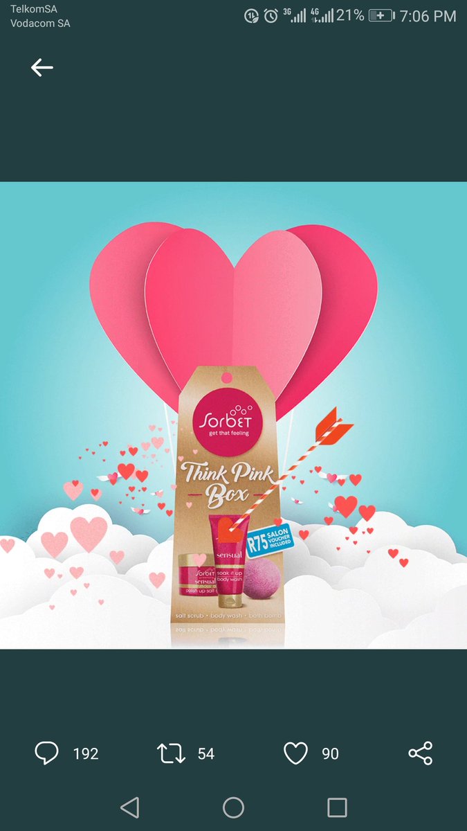 LindSA001's tweet photo. @Clicks_SA @SorbetGroup #ClicksLoveStruck https://t.co/aVEqe0fJsL