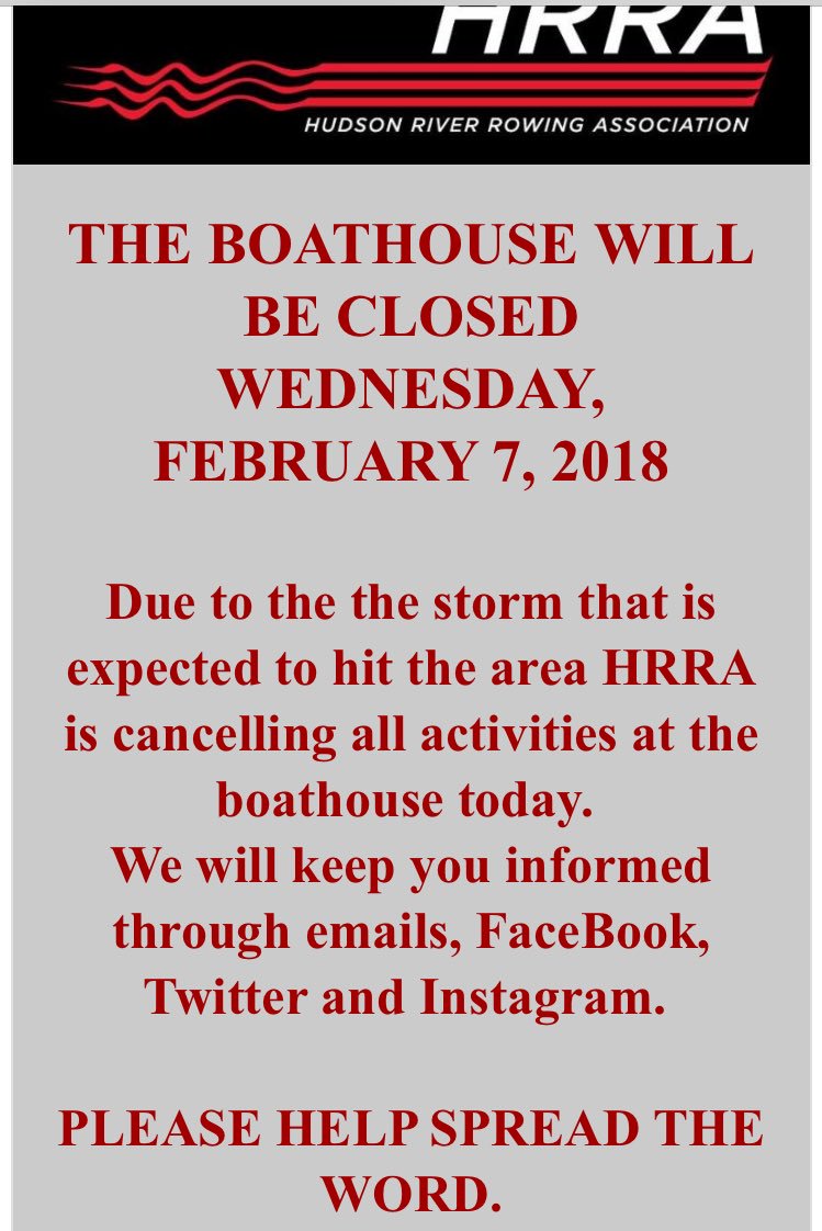 winter training cancelled