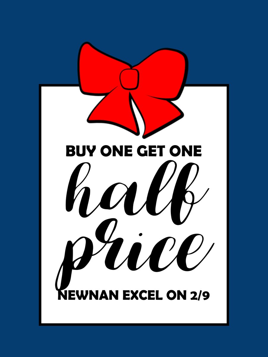 UWGContinuingEd's tweet photo. Here's a deal for you &amp; your colleagues: Buy One, Get One Half Price registrations for Newnan Excel 16 Basic on Fri, 2/9 -- Call 678.839.6615 to register &amp; get the discounted price now through 4PM tomorrow! https://t.co/pfTztbzC7j