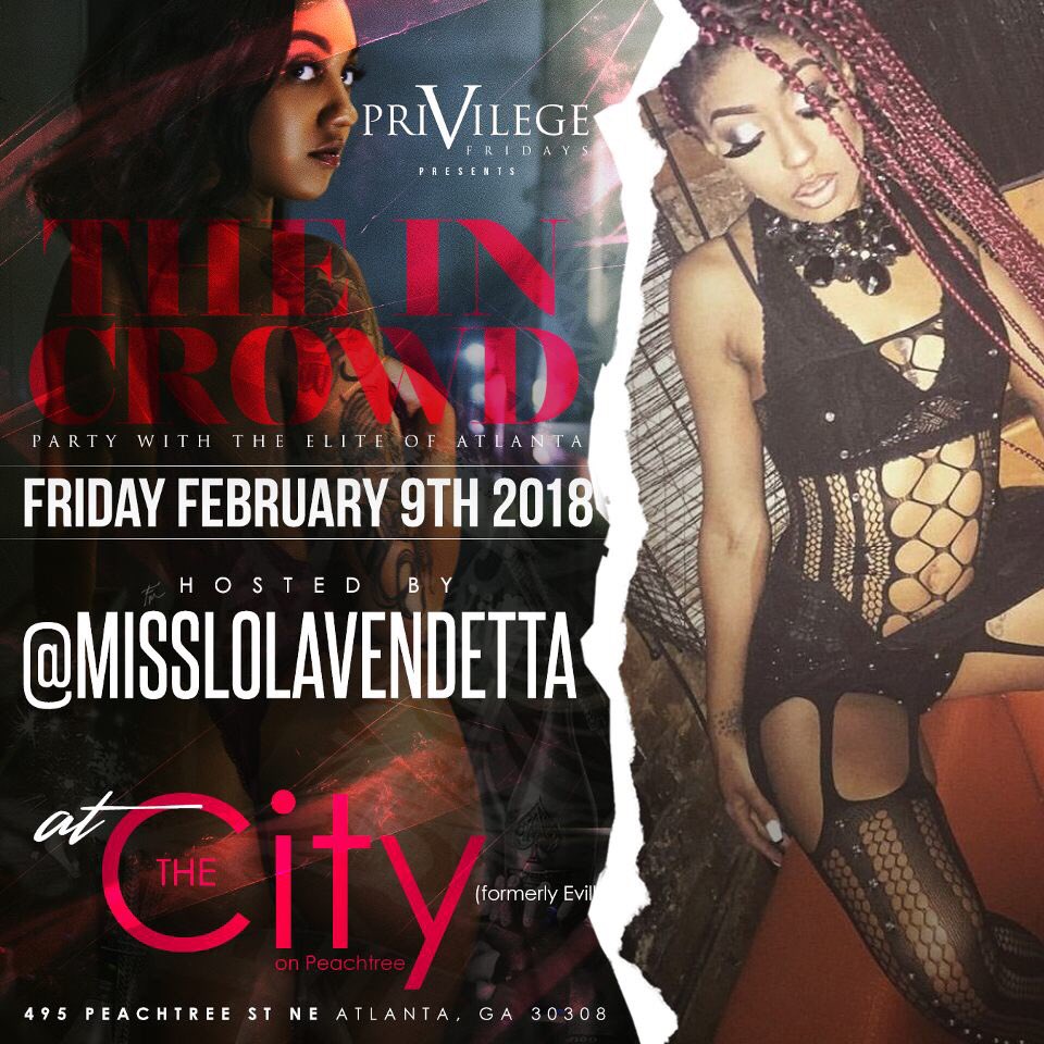 MISSLOLAVEE's tweet photo. Come see me this Friday @ #TheCity 495 Peachtree St. NE 🍑 ALL OF #ATLBOMBSQUAD will be in the building! DM me for the discount code 🙃🙃🤘🏼 https://t.co/IdA3AagUPm