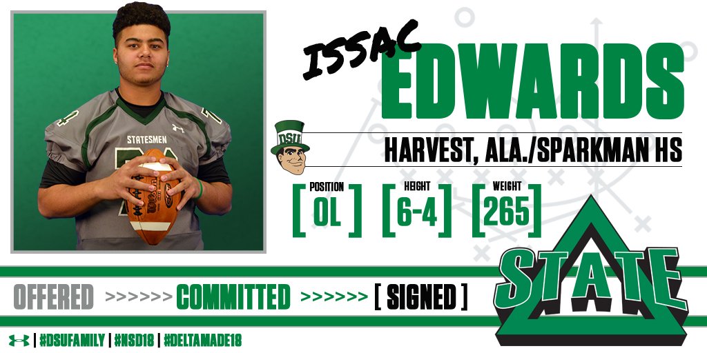 DeltaStateFB's tweet photo. Welcome to the #DSUFamily, Isaac! #DeltaMade18 https://t.co/u87YJAKdF9