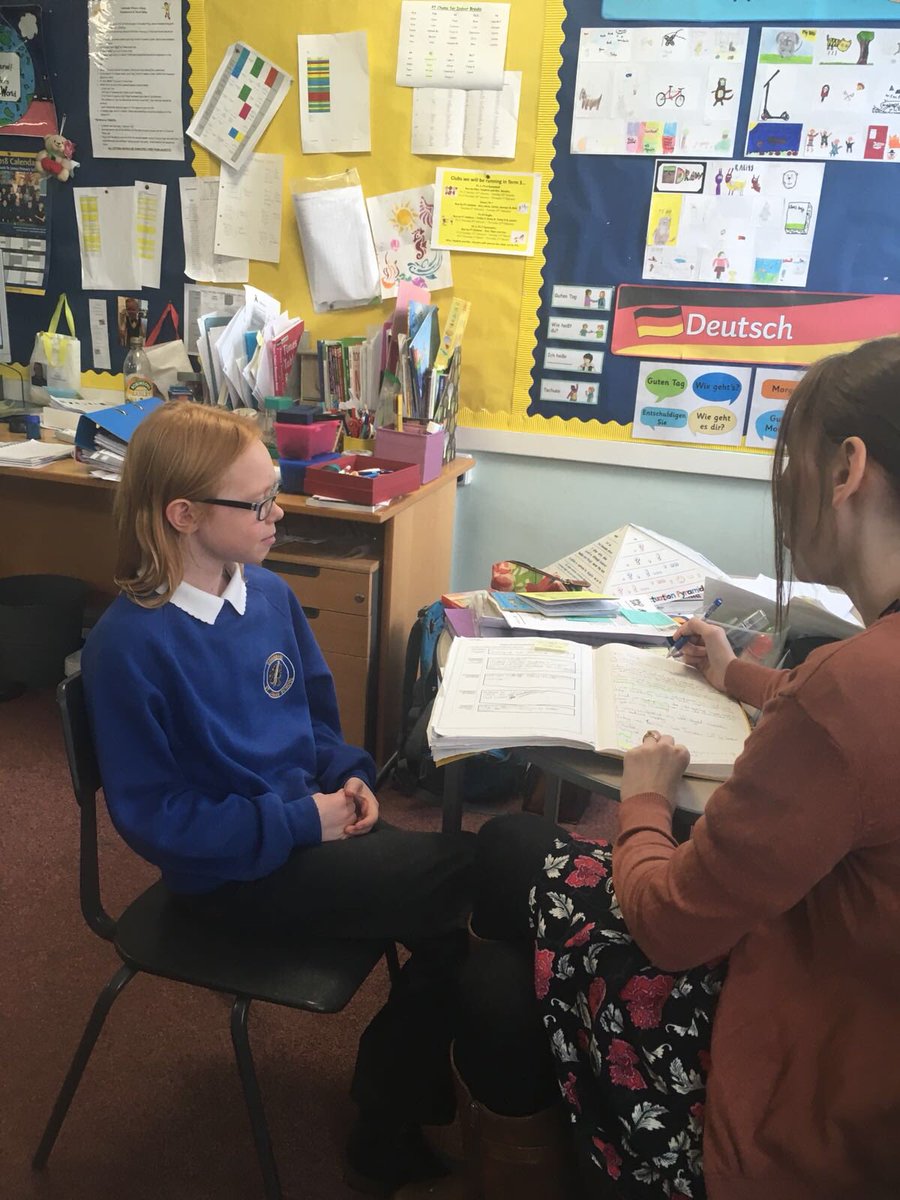 CornbankPS's tweet image. Mrs McGlade is giving her learners one to one feedback on their writing ✍️ #feedback #nextstepsinlearning