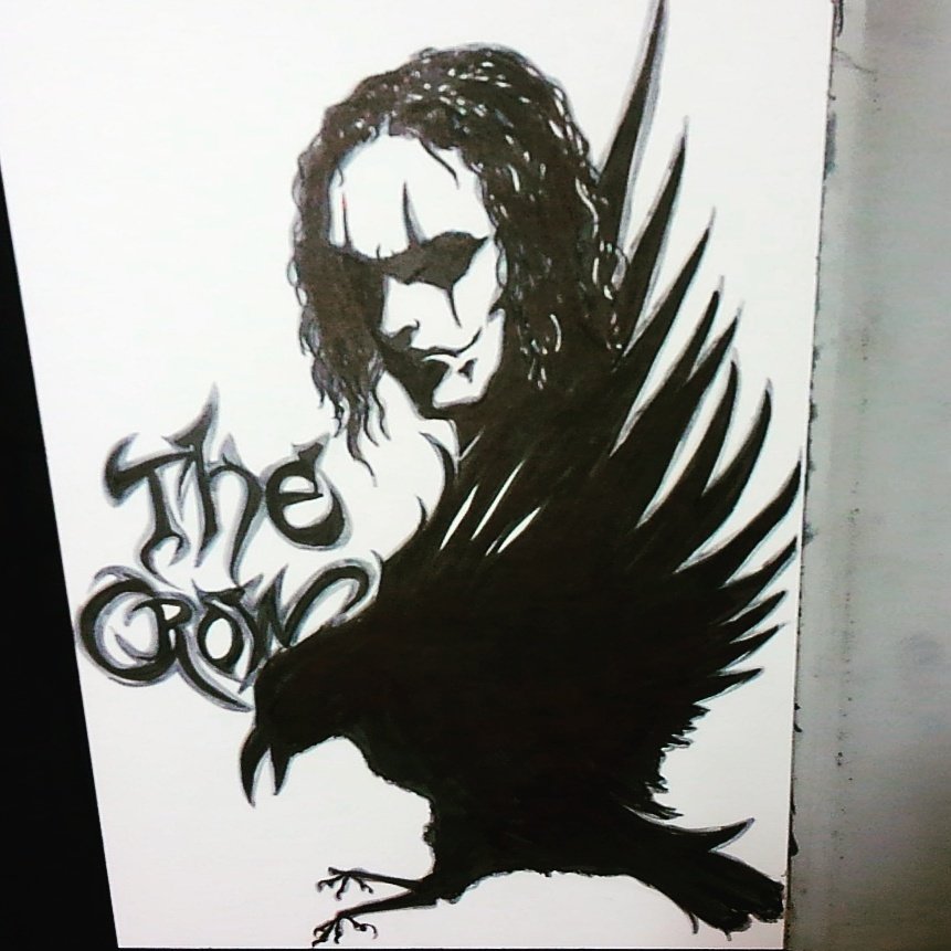 アリエス Twitterissa サクッと一つ描きました 好きな映画the Crow 知ってる人いるかな Thecrow イラスト Art Cool モノクロ Monochrome 筆ペン 絵 Illust かっこいい 映画 絵描き デッサン Designs アート カラス Sketch Rock Dark Movie