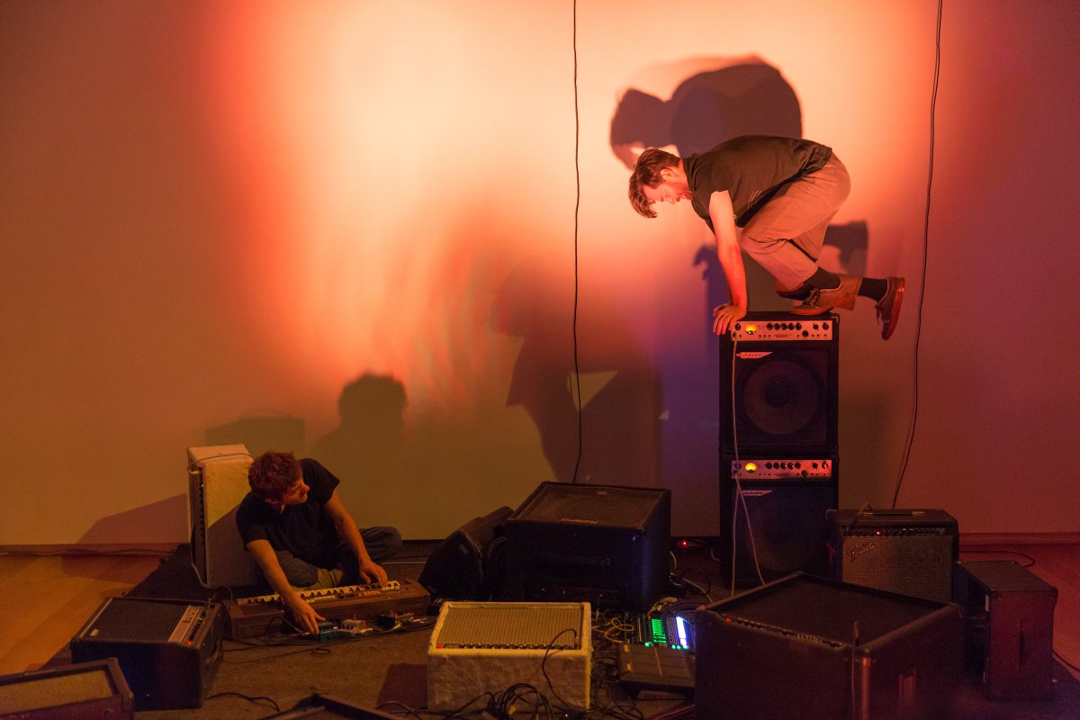 MADmuseum's tweet image. This Sat. from 7-8:30pm, don’t miss “this / visitor”, a performance by the band Muscle Memory featuring “At Play”  artist-in-residence @steven_reker_ and musician @thisismev, with additional performances by @KaBaird0 and @war_bubble. Info &amp;amp; tickets here bit.ly/2FMJ5Kw