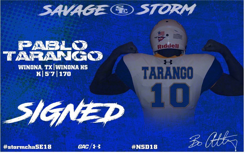 GoSoutheastern's tweet photo. Welcome @tarangopablo1 Time to work! #stormchaSE18 #NSD18 #WEWILL https://t.co/vrgrga5eKJ