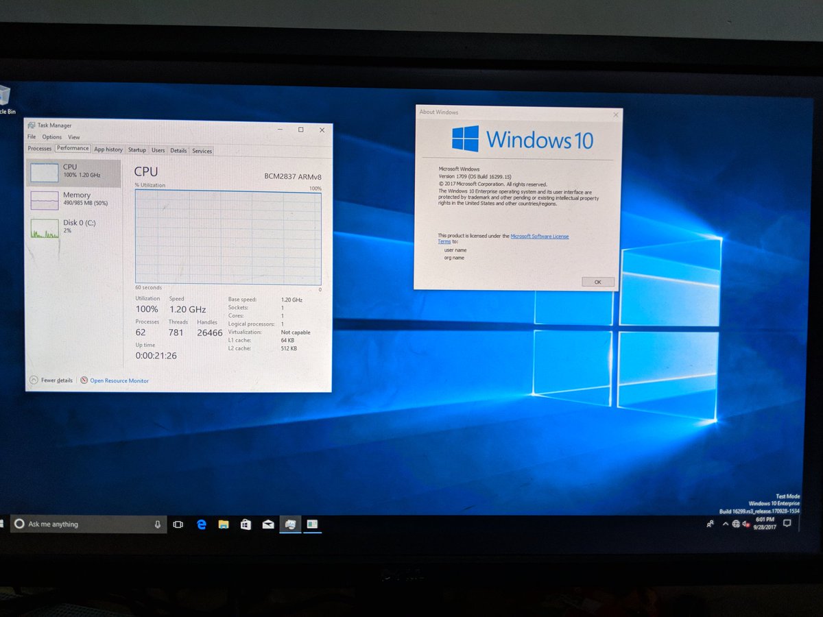 Ntauthority Just Look At That Lovely Windows Arm64 Desktop On The Same Old Rpi3