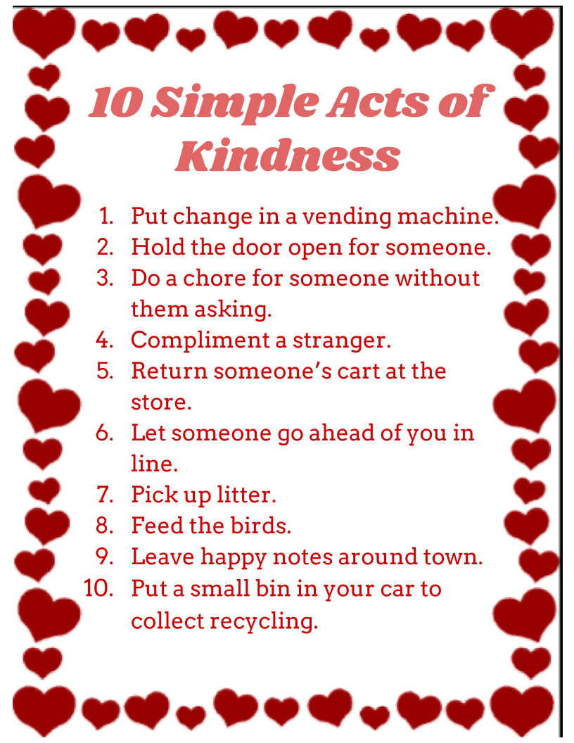 Duarte_Crew's tweet photo. Day 3 of our #BeNiceWeek! Here are some simple acts of kindness you could do TODAY 🤗💙👍 https://t.co/gTK7l5e6MX