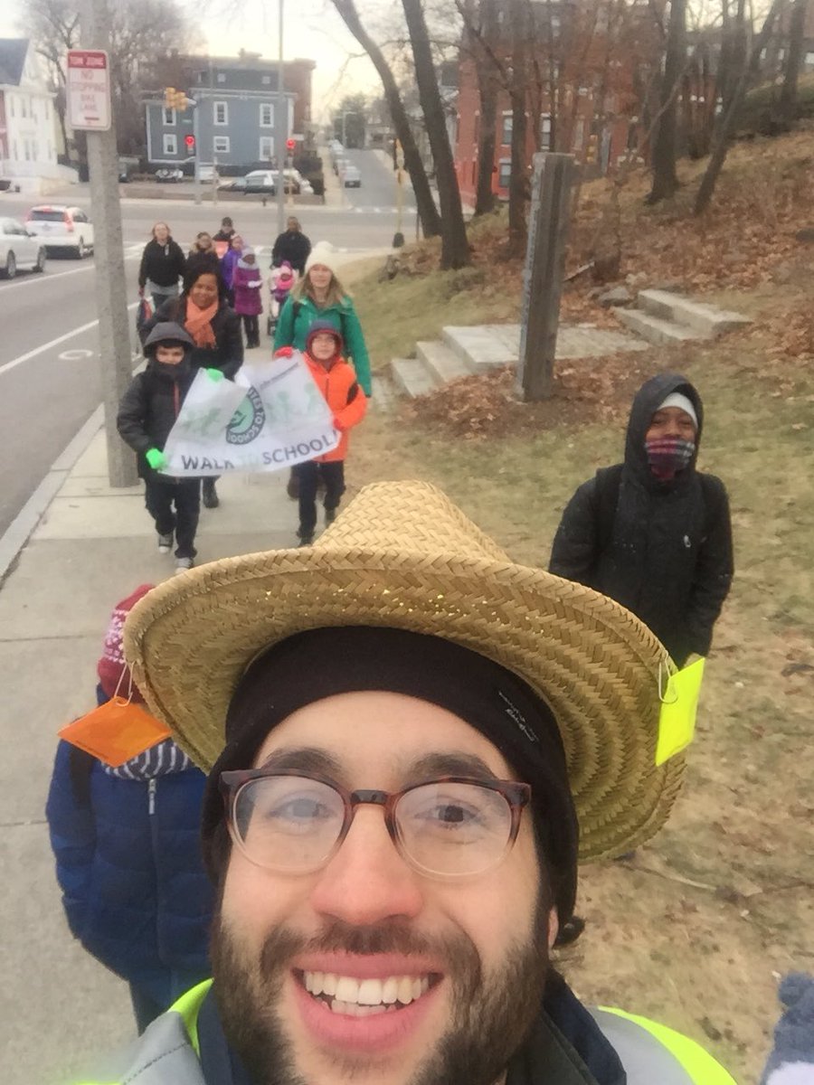 CoachBalto's tweet photo. #BPSWalkToSchoolDay was a blast. 3 walking routes all meeting at the Ellis!! So much fun!! Thank you parents, staff, @Kim_Janey & of course @bostonpolice Every time the final picture has more students in it!! #EllisWellness #SafeRoutesBoston https://t.co/s37lMdQbx1