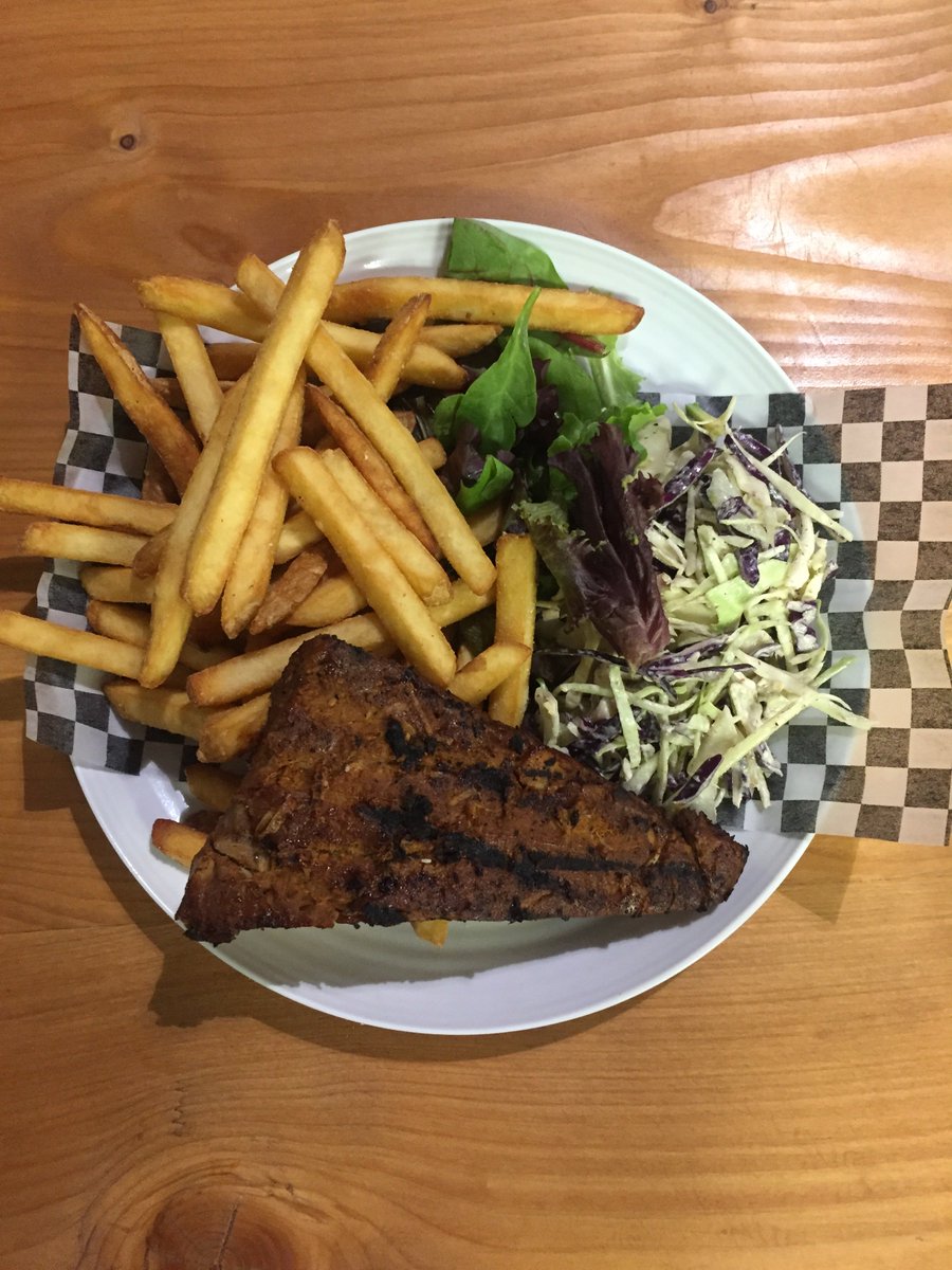 A vegan option at <a href="/VeryGoodButcher/">Very Good Butchers</a> BBQ Ribs #vegan #eatdrinkvictoria #veganfood #foodlovers #organic #victoriabc