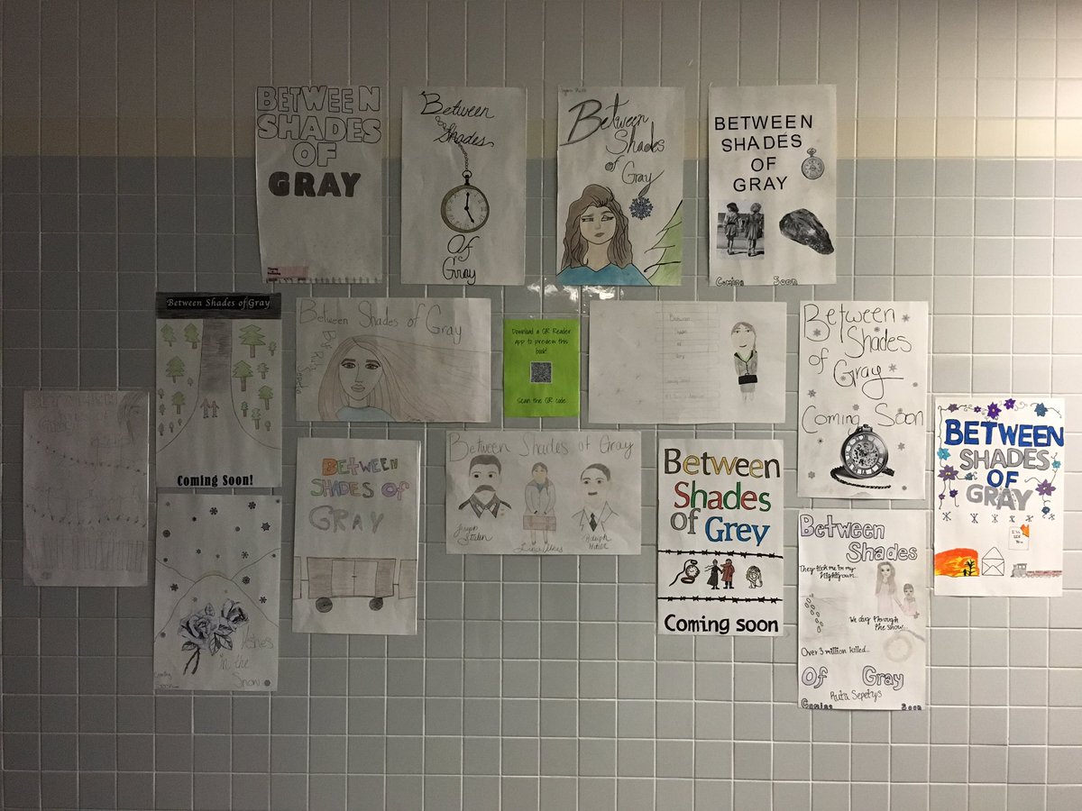 DanceKandie's tweet photo. Film & Lit completed their movie posters today! One student created a QR code to preview the book. #WeR210 #HugotonSchools https://t.co/Se8DW94uuY
