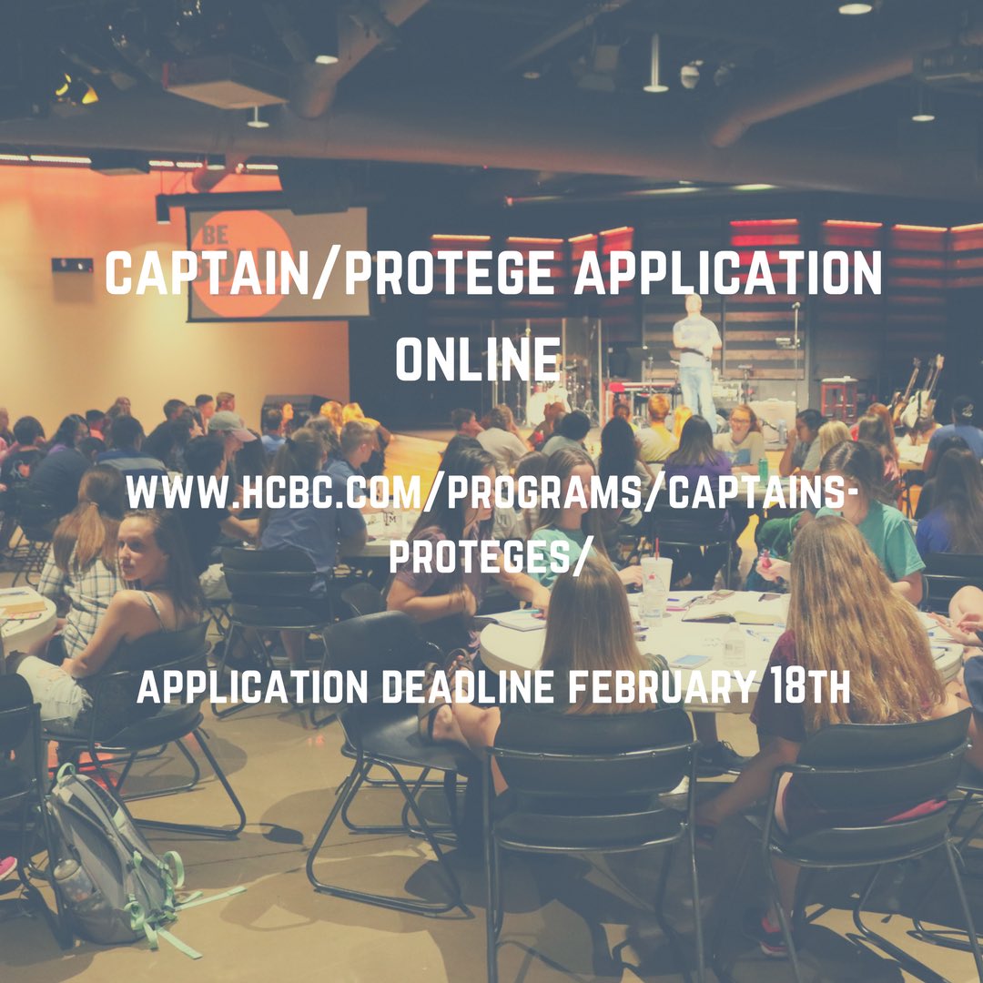 HCBC_Students's tweet image. High School! Captain/Protege applications are online! If you haven’t applied yet go make it happen... hcbc.com/programs/capta…