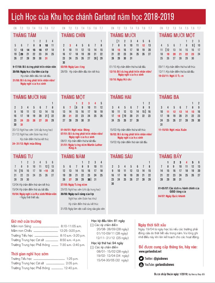 Garland Isd Calendar 2022 Garland Isd On Twitter: "The Board Of Trustees Recently Approved The  2018-19 Garland Isd Academic Calendar. See It Online:  Https://T.co/Ldz4Ztzi3C Https://T.co/Xyhavaxsuj" / Twitter