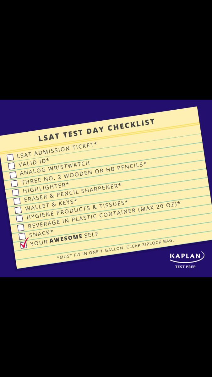 ferrisstatepad's tweet photo. LSAT test dates are coming up! Be prepared Day of for the test! https://t.co/vh8O049fla