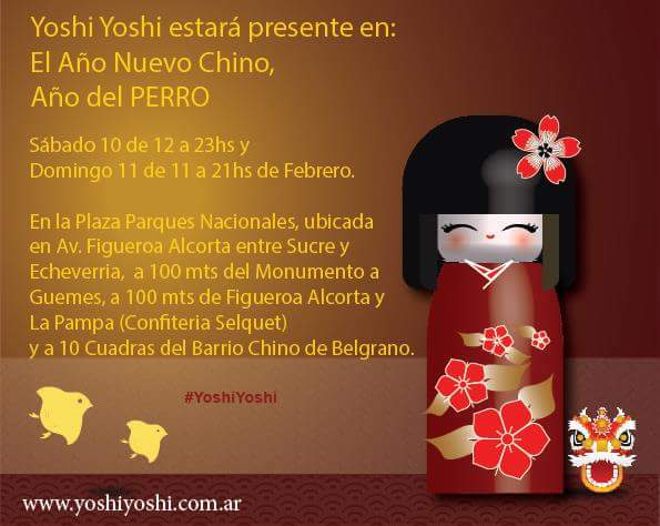 yoshiyoshidolls's tweet photo. Hola amigos !! Agenden este finde que estaremos celebrando el #AÑONUEVOCHINO en Plaza Parques Nacionales . Stand @yoshiyoshidolls #YoshiYoshi. Nos vemos . Gracias!!! https://t.co/hgmK9cD056