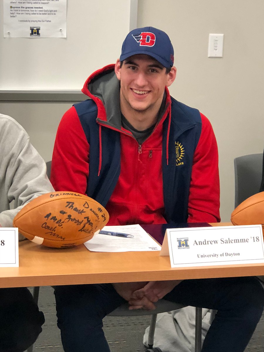 Steph__Sutton's tweet image. Congrats to @WISN12News @ChopperMatt's son Andrew for signing a letter of intent to play football @DaytonFootball! #NationalSigningDay