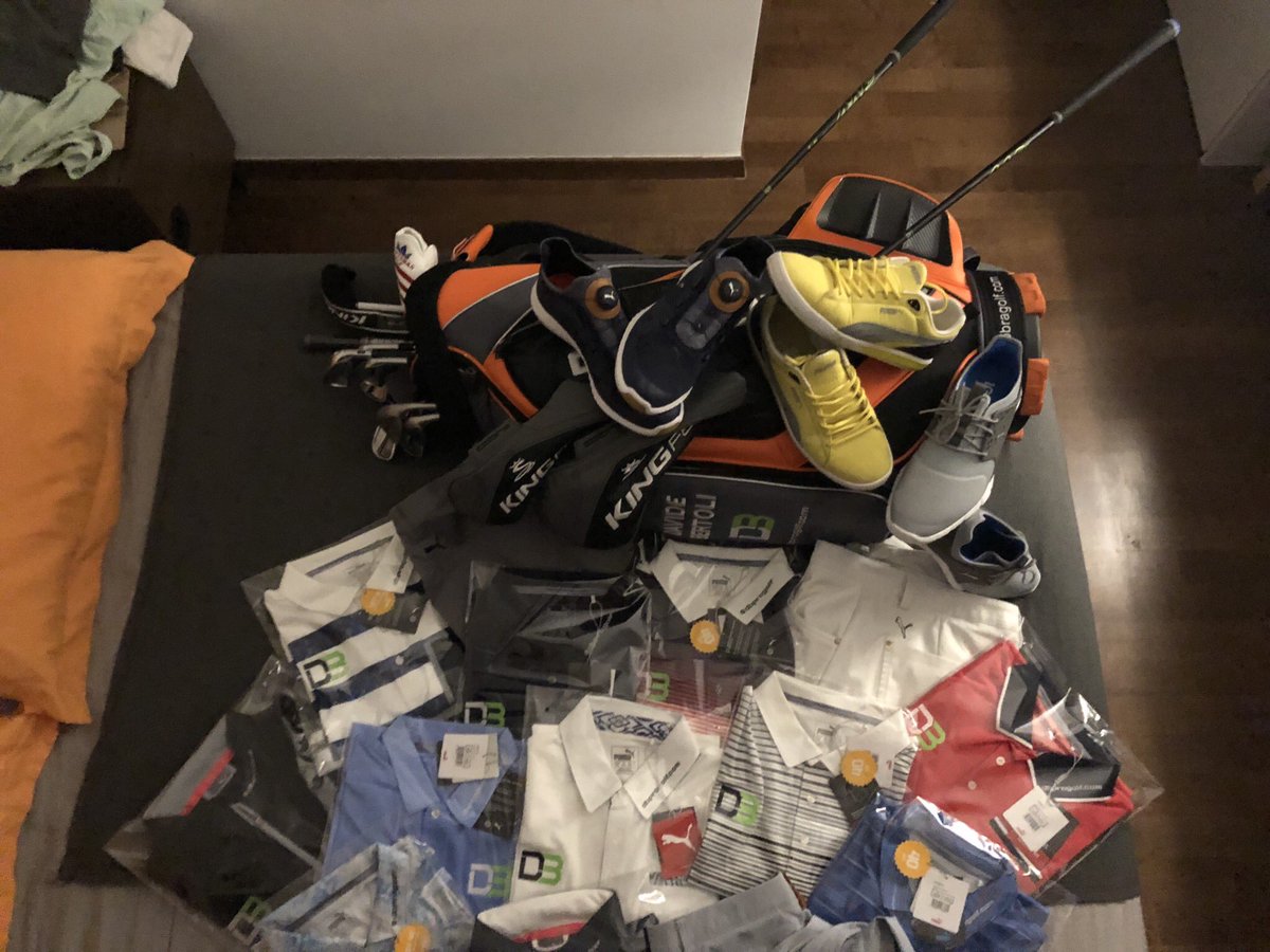 dbprogolf's tweet image. Pkg has arrived! Thank you @cobragolf &amp;amp;  @PUMAGolf !!! #DB #dbprogolf #pumagolf #cobragolf #F8 #cncmilled #titanium #colors #golfcoaching #instagolf