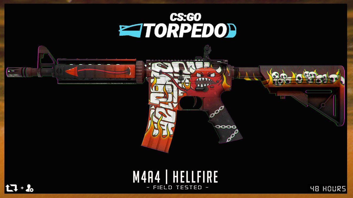 SkinTorpedo's tweet image. 🏆 CSGOTorpedo 48 Hour Giveaway 🏆 

M4A4 Hellfire FT
✅ RT 
✅ Follow @CSGOTorpedo
⌚ Rolling in 48 hours

🍀Good luck!