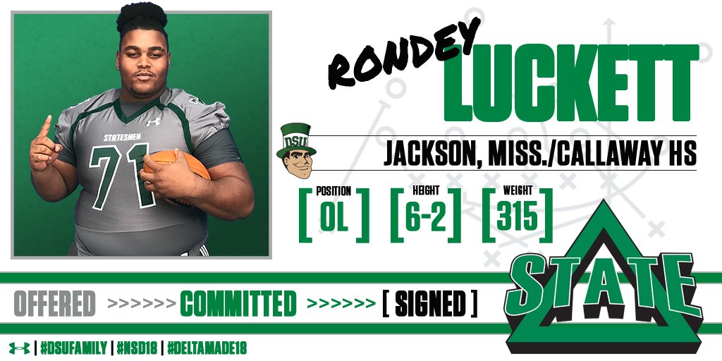 DeltaStateFB's tweet photo. Welcome to the #DSUFamily, Rondey! #DeltaMade18 https://t.co/FCqxdWXGF8