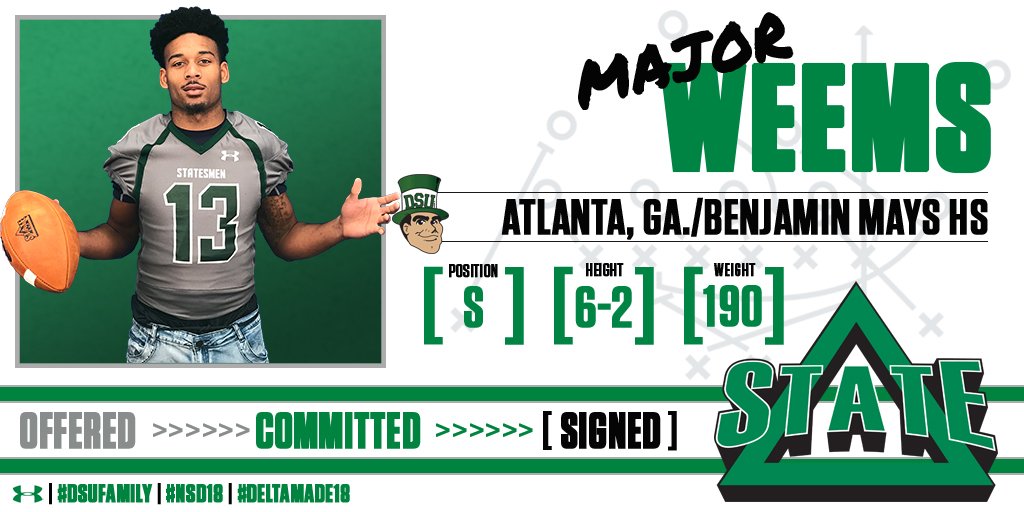 DeltaStateFB's tweet photo. Welcome to the #DSUFamily, Major! #DeltaMade18 https://t.co/r1cFozGwG3