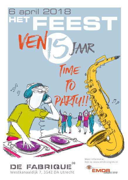 VerenigingEMDR's tweet photo. De VEN bestaat dit jaar 15 jaar, reden voor een feestje! Kom je naar het #EMDR congres op 6 &amp; 7 april in Utrecht, schrijf je dan ook gelijk in voor het feest. Voor maar €40 kun je lekker eten, drinken, dansen en bovenal veel plezier hebben! https://t.co/owFYVw13Le https://t.co/ccbkFnY9IV