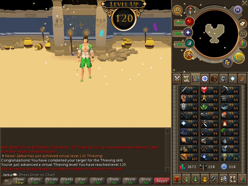 Jarkurs's tweet photo. [Achievement] 120 Thieving! #RuneScape https://t.co/0F1ecmIw4y