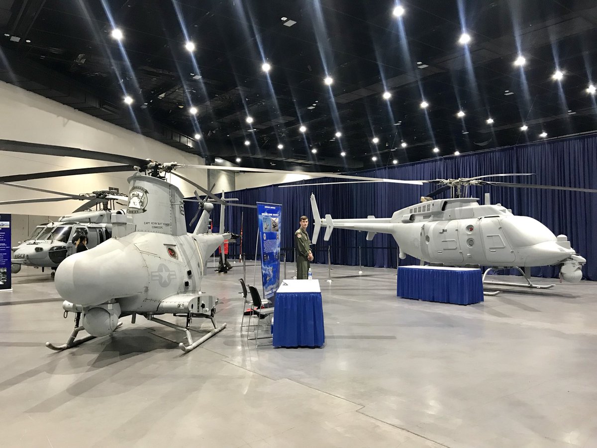 OrtegaDefense's tweet photo. Just a couple of @northropgrumman #FireScouts hanging out at @AFCEA #WEST2018 @USNINews @NAVAIRNews @USNavy https://t.co/vwLUQcYHrh