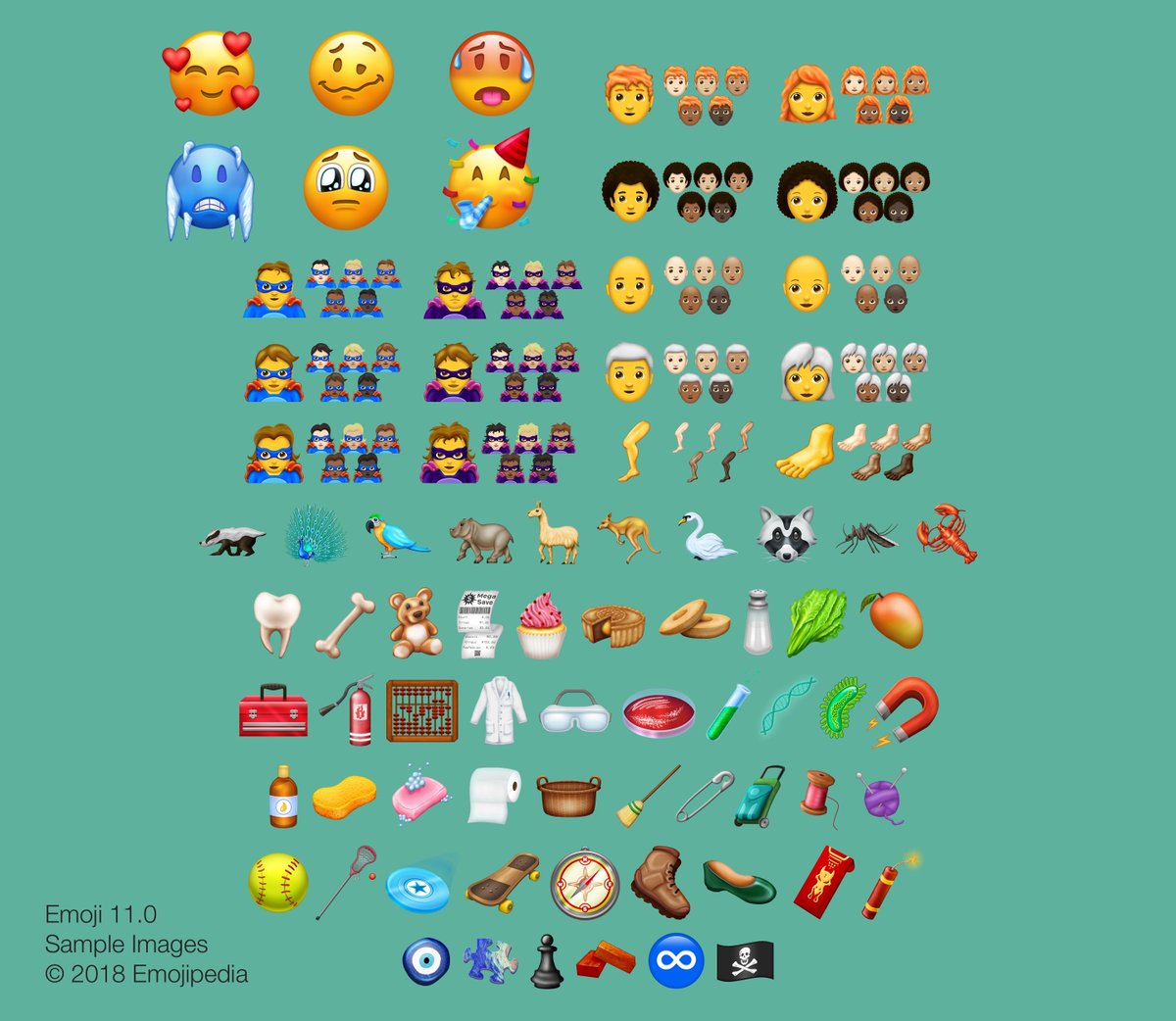 html_css_atoz's tweet image. RT @Emojipedia: 🙌 🚨 The 2018 Emoji List 🚨 🙌

📝 157 new emojis

🆕 Redheads, bagel, lobster, softball and more

🗓 Coming to phones in the second half of 2018

🔗 blog.emojipedia.org/157-new-emojis…  ift.tt/2EVO0JY