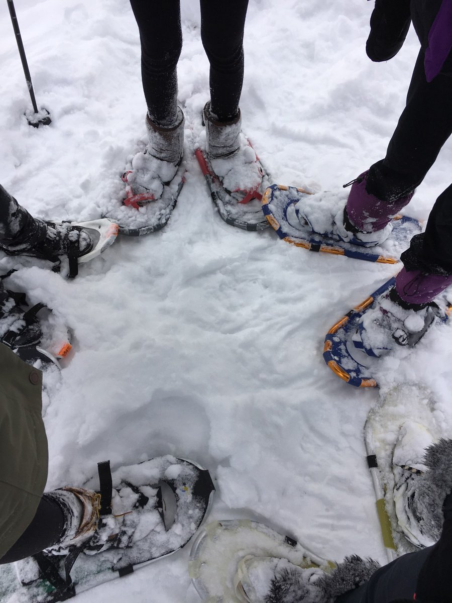 EnrBrant's tweet photo. Awesome variety today! Sewing, snowshoes, bike repair and TED talks. @CentennialGw @GEDSB https://t.co/BaMvbRd1Iz