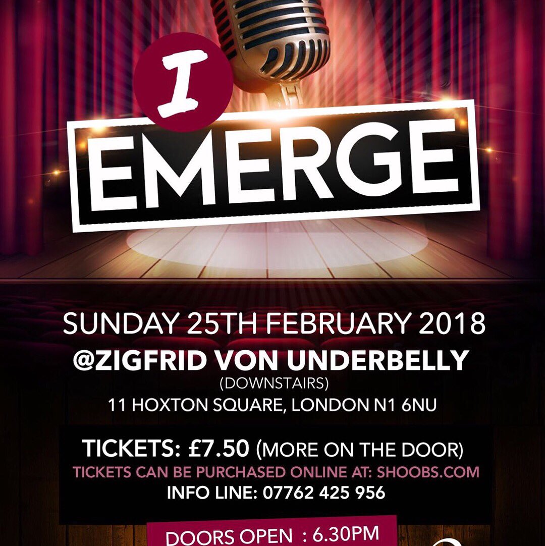 Emergo_Inc's tweet photo. Have u got your tickets yet?? @Emergo_Inc #IEMERGE 25/02/18 at Zigfid Underbelly! Tickets @Shoobsonline https://t.co/WoKG21U7ue