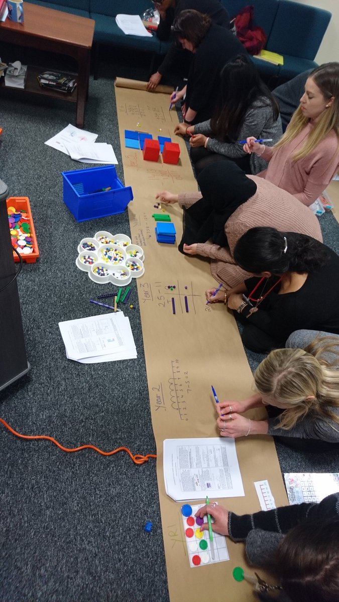 HumboAcademy's tweet photo. Another productive Maths CPD session with our amazing staff at Odyssey - exploring the skills continuum EYFS to Y6 @Humboinfants #ncetm #numicon https://t.co/MeEa3Ewe3P