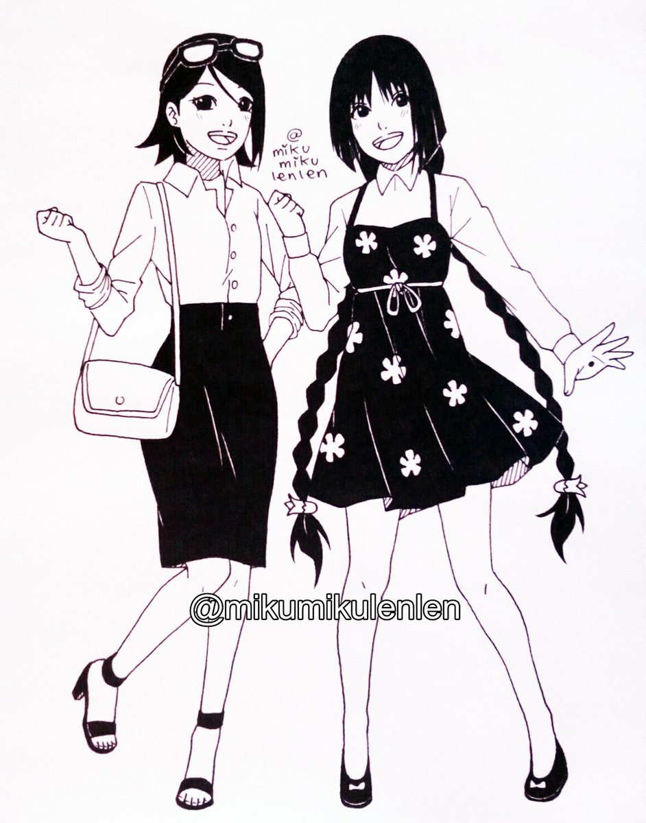 Boruto SD Sumire and Sarada