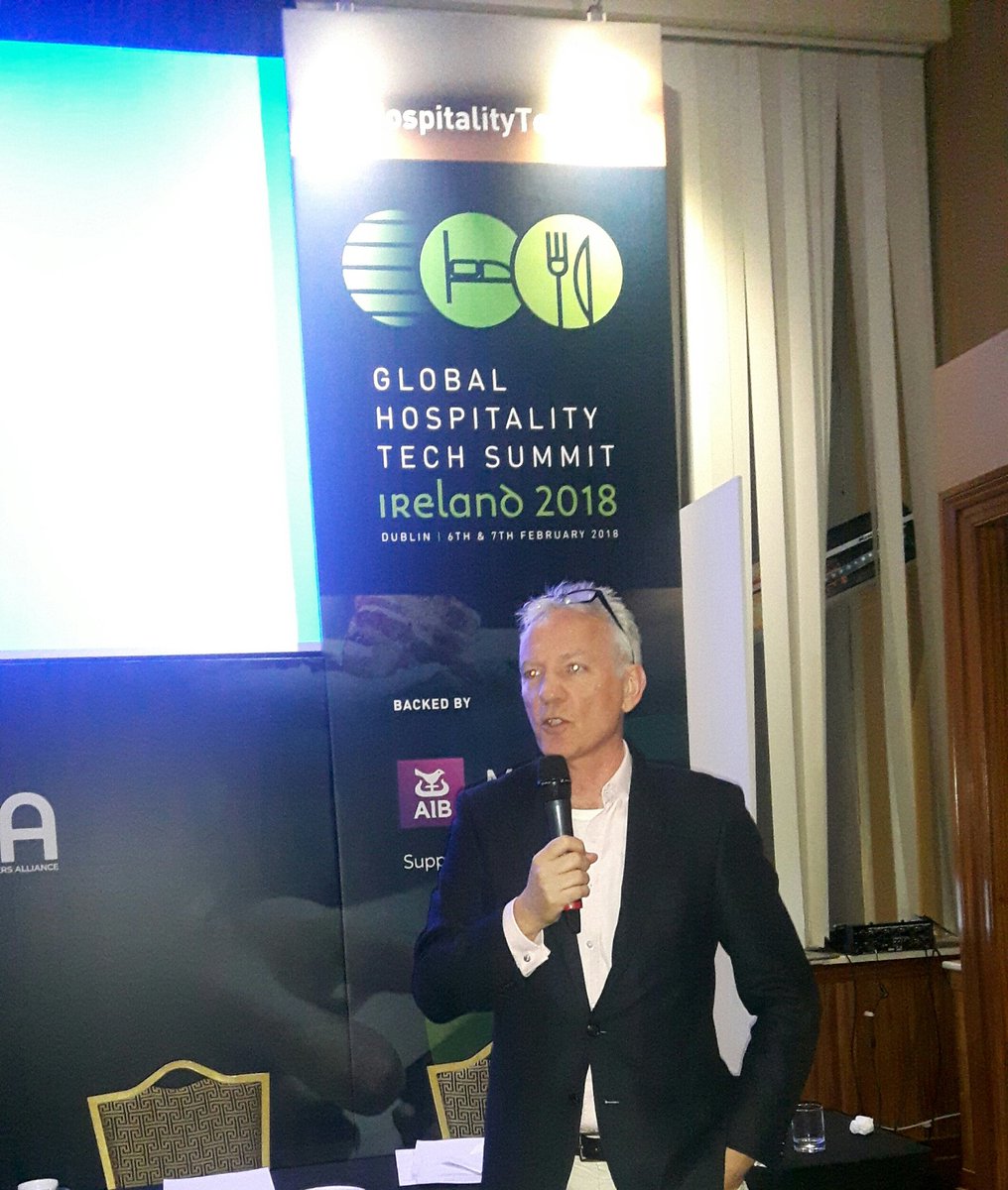 GlobalHospTech's tweet photo. Thank you to our M.C for the final day of #HospitalityTech18 @noeltoolan 

Noel inspired some fascinating debates among our panellists and speakers today and we're very grateful that he could bring his expertise to the table! https://t.co/OA9QFW937f
