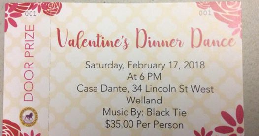 Do you  have plans with your special someone? Come out to our Valentines Day Dinner. Music by Black Tie,  Saturday Feb 17th at 6pm $35pp.