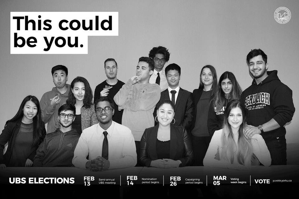 Ready to join the next generation of UBS? If your answer is yes, it's time to mark your calendars.

IMPORTANT DATES:
Nomination Period: February 14th - Feb 25th
UBS Semi-Annual Meeting: February 13th at 5:30pm
Campaigning Period: February 26th - March 5th