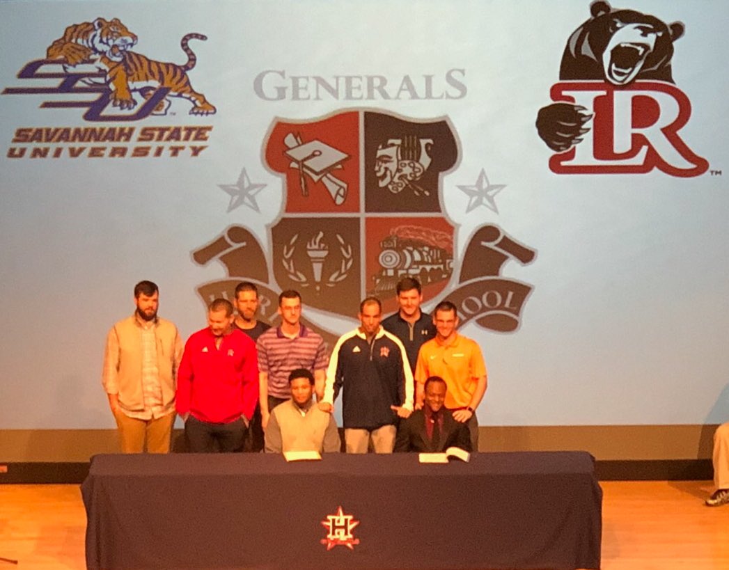 HHSGenerals's tweet photo. Congratulations to Zaine Burton (Savannah State) and Ryan Carter (Lenoir-Rhyne Univ.) for signing football scholarship! https://t.co/DoWWKvGjpZ