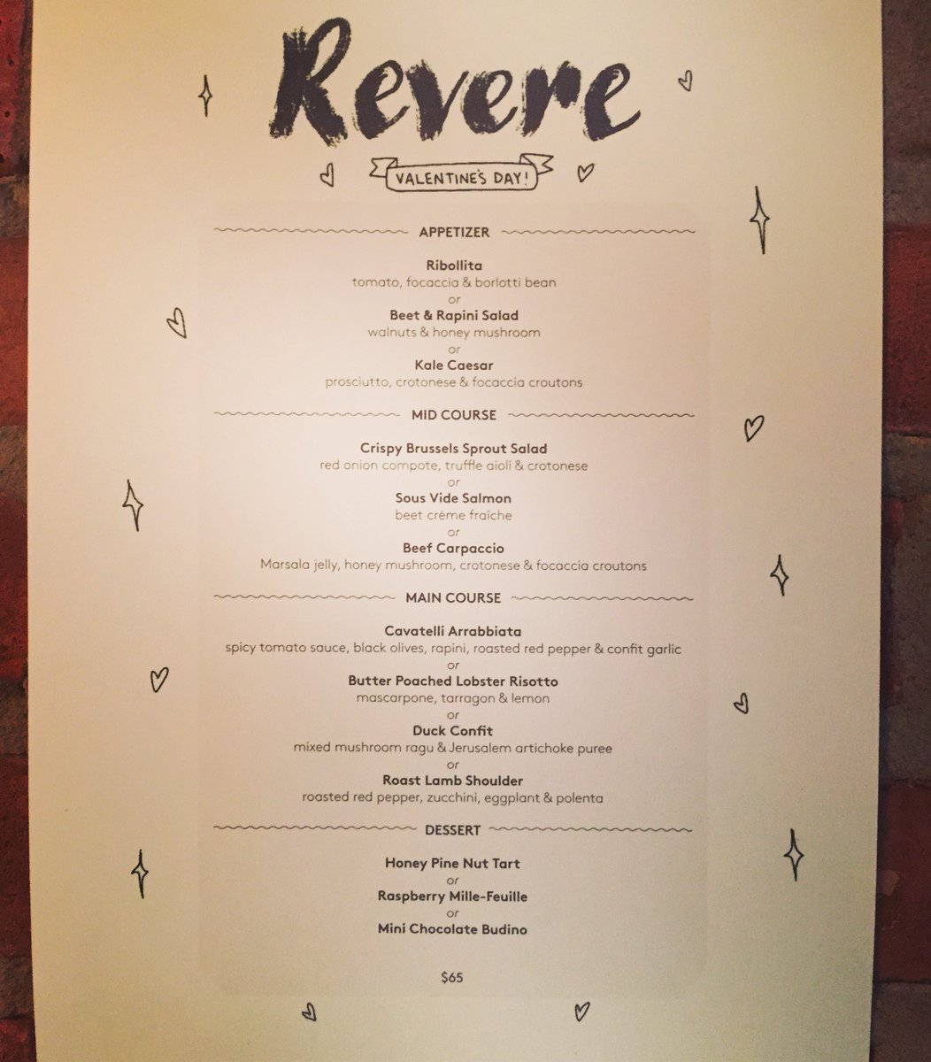 revere_toronto's tweet photo. One week away from #valentinesday ❤️ indulge in our 4 course #prixfixe menu #deliciousness #love #vday #toronto #datenight #xoxo #wine https://t.co/IyPaPCFt76