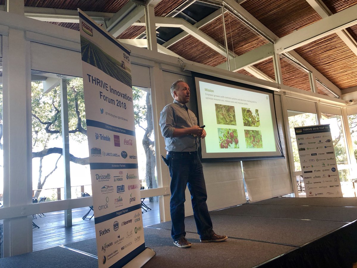 cjhartnett's tweet photo. #thrivetop50 @Semios on stage at #thriveforum @THRIVEAgTech - largest #IoT player for #AgTech https://t.co/n758dtaJmF