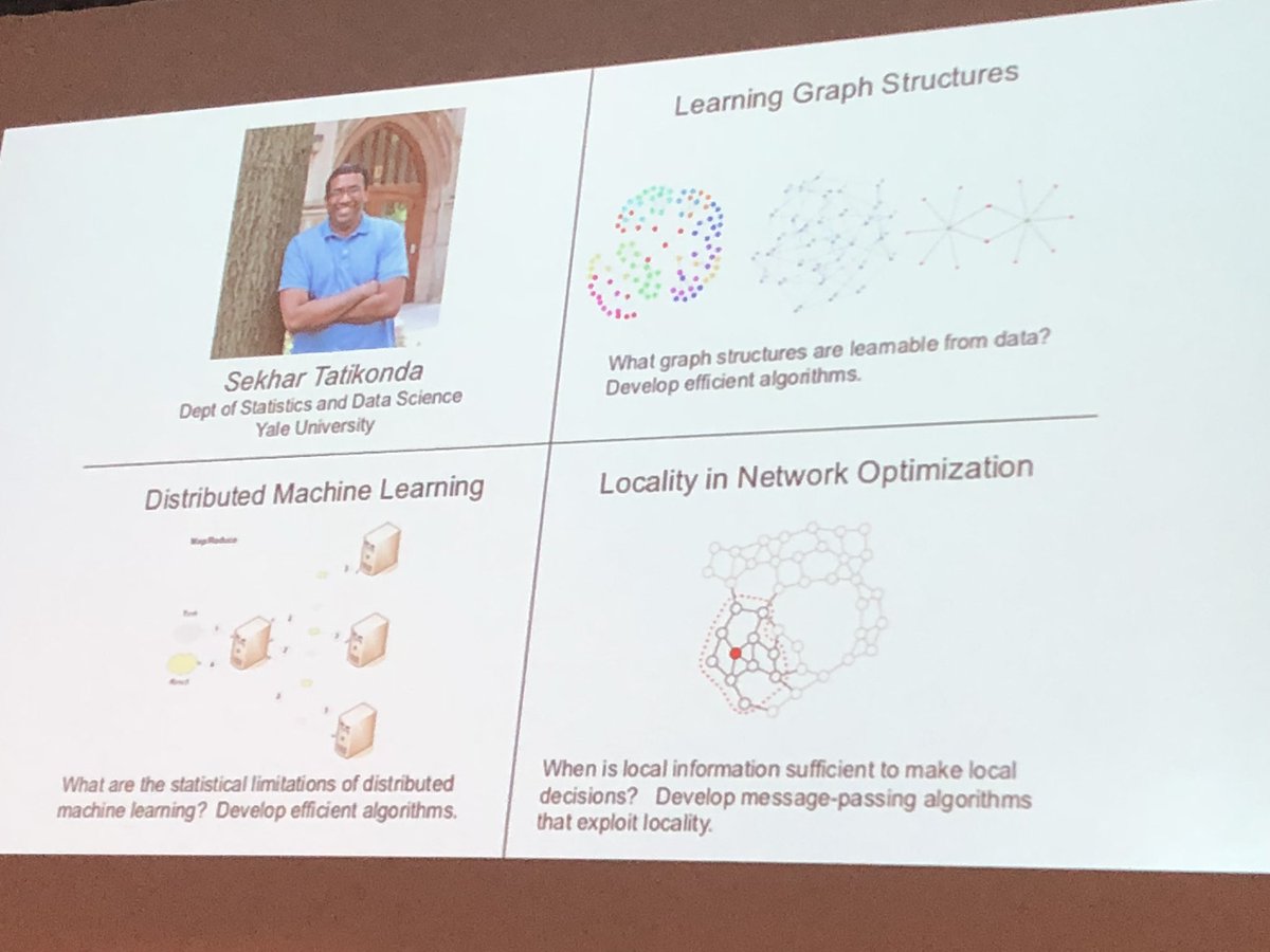 YINSedge's tweet photo. Dan Spielman (@YINSedge co-director) reports that new faculty Yihong Wu can infer the uninferrable. Stellar presentation on faculty available to support #CBDS7Feb initiative. #DataScience @yaledatascience #MindBlown https://t.co/gF96FJoO3s