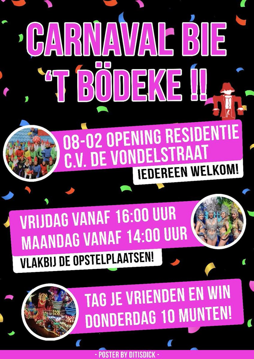Morgen om 20:30 uur openen wij onze residentie bij 't Bödeke! Iedereen is welkom!