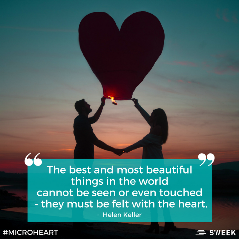 SweekStories's tweet image. We love this #wednesdaywisdom quote by Helen Keller. 😍

Have you heard about the new edition of the Sweek Flash Fiction contest?
💓 The first round of 2018 - #microheart is open until 22/02! 💓
Read the rules: bit.ly/microheart-fre…
#amwriting #amreading