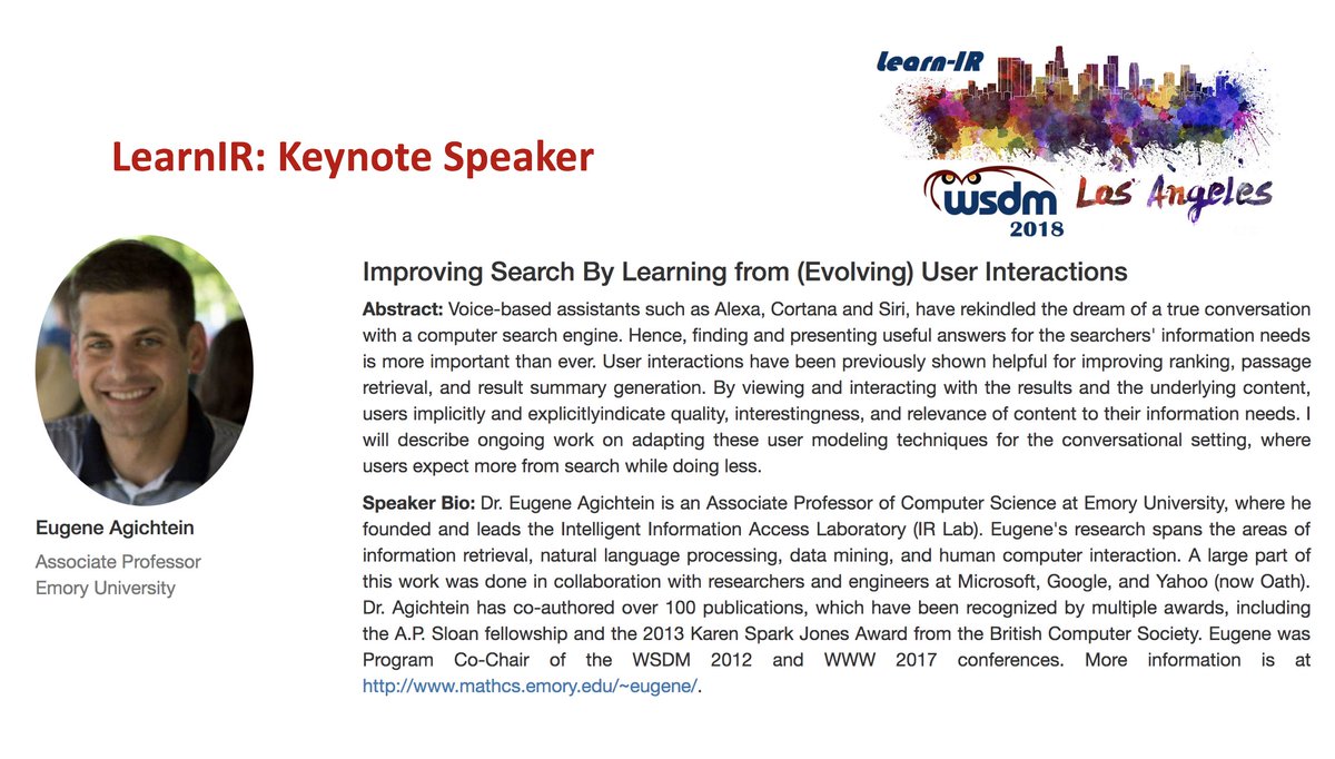 LearnIR WSDM tweet media