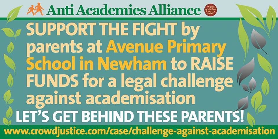 We always say we need parents fighting against academisation.  Here is an amazing parent group doing just that!  Donate and share (copy and paste).  No big business backing them, just us.  Dig as deep as you can! crowdjustice.com/case/challenge… … <a href="/AvenueParents/">Avenue Parents Group</a>